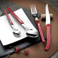 Rising Sun - Coffret 24 Pièces Rouge -Laguiole Soldes Boutique 3546690080559 4