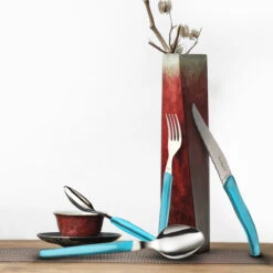 Rising Sun - Coffret 24 Pièces Turquoise -Laguiole Soldes Boutique 3546690084557 3