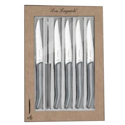 Sky - Coffret 6 Couteaux Steak Gris -Laguiole Soldes Boutique 3546691253464 4