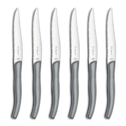 Sky - Bloc 6 Couteaux Steak Gris
