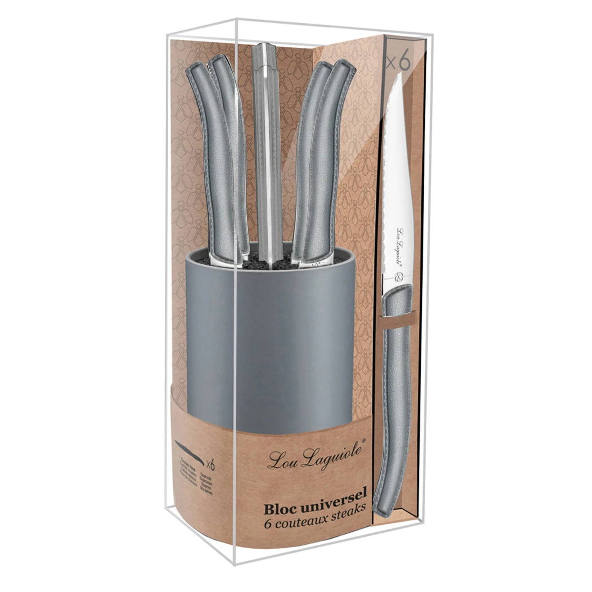 Sky - Bloc 6 Couteaux Steak Gris 6 Sky - Bloc 6 Couteaux Steak Gris – Image 6