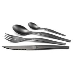 Jet Vintage Noir - Ménagère 16 Pièces