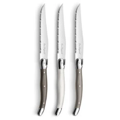 Tradition - Bloc 6 Couteaux Steak Couleurs Mixées -Laguiole Soldes Boutique 3546698949605 5 1