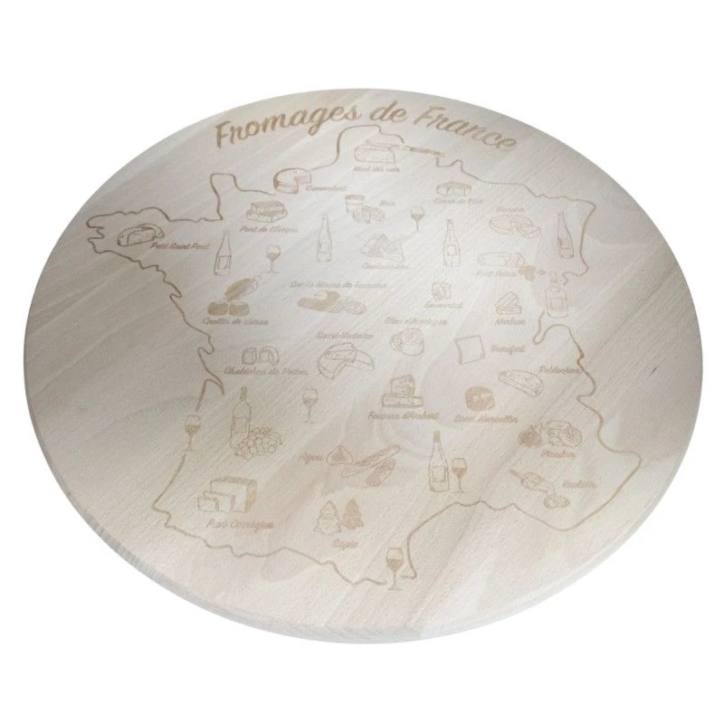 Laguiole Plateau à Fromage Carte De France, Avec Couteau ABS Noir 5 Laguiole Plateau à Fromage Carte De France, Avec Couteau ABS Noir – Image 5