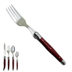 Laguiole Fourchette Cerise Artisanale "je Crée Ma Table", Made In France