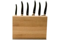 Laguiole En Aubrac Gourmet COL99CUIGOEBIB Set De 6 Couteaux Bois D'ébène Avec Bloc à Couteaux -Laguiole Soldes Boutique AUCOL99CUIGOEBIB 03 laguiole en aubrac