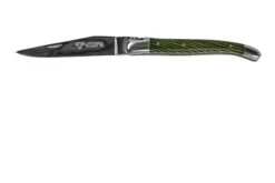 Laguiole En Aubrac Green Samba L0210SAVIFSJ1 Bois De Samba, Poli, Couteau De Poche Laguiole, 10 Cm
