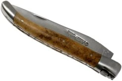Laguiole En Aubrac 12cm Teck Guillochage Manuel L0212LKH/FSB1, Couteau Laguiole -Laguiole Soldes Boutique AUL0212LKH FSB1 04 laguiole en aubrac