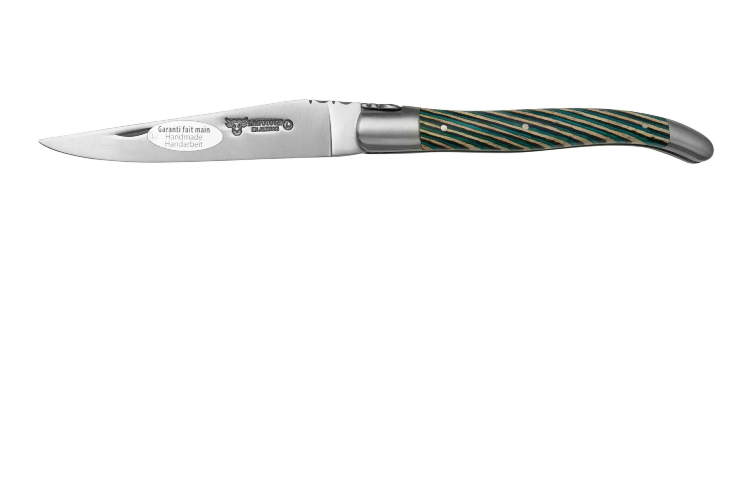 Laguiole En Aubrac Samba Turquoise L0212SATIF Bois De Samba Turquoise, Mat, Couteau De Poche Laguiole, 12 Cm 1 Laguiole En Aubrac Samba Turquoise L0212SATIF Bois De Samba Turquoise, Mat, Couteau De Poche Laguiole, 12 Cm