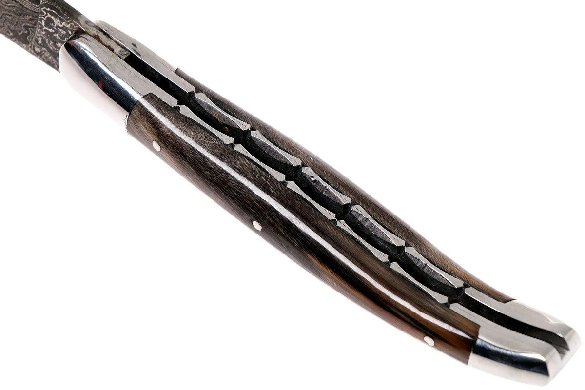 Laguiole En Aubrac 12 Cm Damast Couteau, Full Handle Corne L0712PCI-FFI1 5 Laguiole En Aubrac 12 Cm Damast Couteau, Full Handle Corne L0712PCI-FFI1 – Image 5