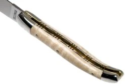 Laguiole En Aubrac 12cm Doubles Platines, érable Ondé Guilloché à La Main L0712EEN1/FSJ1 -Laguiole Soldes Boutique AULL0712EEN1 FSJ1 05 laguiole en aubrac