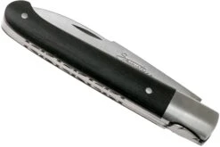 Laguiole En Aubrac Sauveterre 9 Cm Guillocheés Bois D'ébène, Couteau De Gentleman -Laguiole Soldes Boutique AULSAUV EB GUI 04 laguiole en aubrac