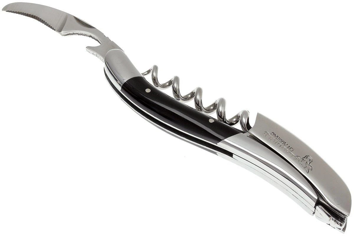 Laguiole En Aubrac Couteau Sommelier Manche En Corne De Buffle Noire 3 Laguiole En Aubrac Couteau Sommelier Manche En Corne De Buffle Noire – Image 3