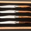 Coffret De 4 Couteaux De Table LAGUIOLE Par Laguiole En Aubrac - Bois D'aubrac Et Lame Damas Japonais
