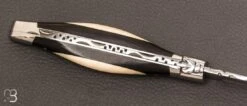 Couteau " Dodu " Par Laguiole En Aubrac - Ebène Et Ivoire De Mammouth -Laguiole Soldes Boutique Couteau Dodu par Laguiole en Aubrac Ebene et ivoire de mammouth 3 zoom