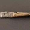 Couteau Laguiole 11 Cm Par La Forge De Laguiole - Pointe De Corne Et Lame Damas