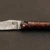 Couteau De Collection Laguiole 12 Cm Loupe De Bois De Fer Et Damas Par Rozelier Fabien- Ty Coutelier
