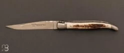 Couteau Laguiole Aubrac 13CM Bois De Cerf Et Lame En Acier Inoxydable