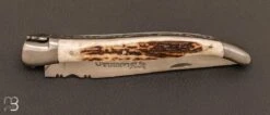 Couteau Laguiole Aubrac 13CM Bois De Cerf Et Lame En Acier Inoxydable -Laguiole Soldes Boutique Couteau Laguiole 13CM Aubrac Bois cerf lame inoxydable 5 zoom