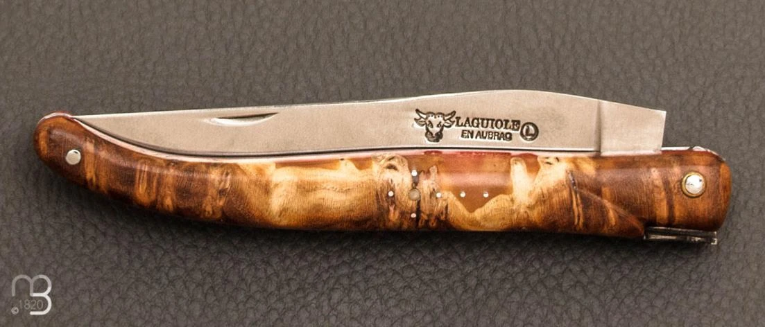 Couteau " Laguiole En Aubrac " 12 Cm Plein Manche En Racine De Galaxy 5 Couteau " Laguiole En Aubrac " 12 Cm Plein Manche En Racine De Galaxy – Image 5