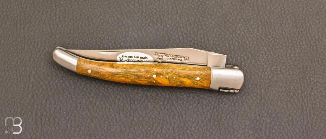 Couteau Laguiole Aubrac 12 Cm Cheese Wood - Platines Guillochées 4 Couteau Laguiole Aubrac 12 Cm Cheese Wood - Platines Guillochées – Image 4