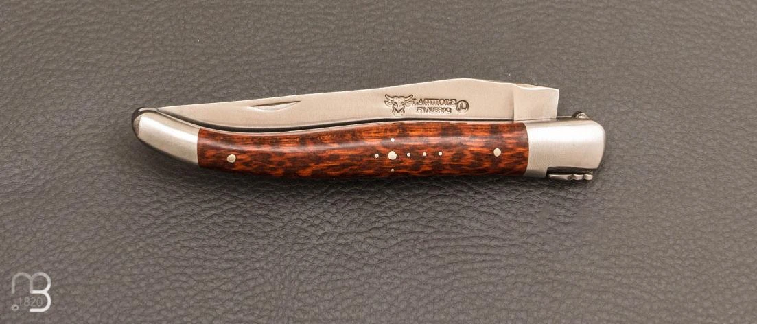 Couteau Laguiole En Aubrac Manche Amourette, Lame Satinée 5 Couteau Laguiole En Aubrac Manche Amourette, Lame Satinée – Image 5