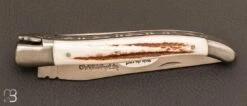 Couteau Laguiole Aubrac 12CM Bois De Cerf Et Lame En Acier Inoxydable -Laguiole Soldes Boutique Couteau Laguiole Aubrac Bois cerf acier inoxydable 3 zoom