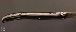 Couteau Laguiole Aubrac Corne De Buffle Plein Manche 13,5 CM - Lame Carbone -Laguiole Soldes Boutique Couteau Laguiole Aubrac corne de buffle 13 5CM Lame carbone 4 zoom