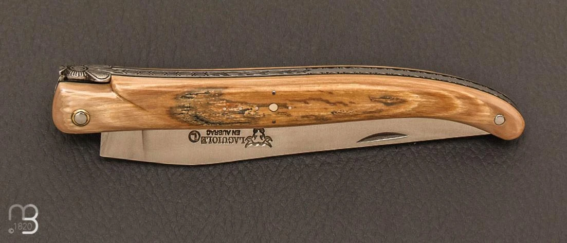 Couteau Laguiole En Aubrac 12 Cm Manche En Ivoire De Mammouth 5 Couteau Laguiole En Aubrac 12 Cm Manche En Ivoire De Mammouth – Image 5