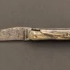 Couteau Laguiole En Aubrac 12 Cm Manche En Ivoire De Mammouth Et Lame En Damas De Markus Balbach