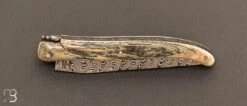 Couteau Laguiole En Aubrac 12 Cm Manche En Ivoire De Mammouth Et Lame En Damas De Markus Balbach -Laguiole Soldes Boutique Couteau Laguiole Aubrac ivoire mammouth damas 4 zoom