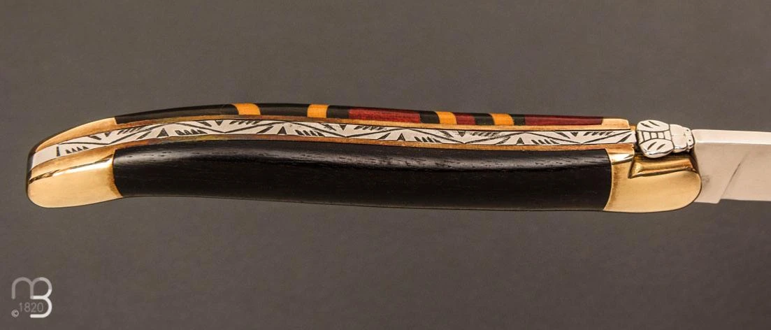 Couteau Laguiole " Marqueterie Hospices De Beaune " Par La Forge De Laguiole 4 Couteau Laguiole " Marqueterie Hospices De Beaune " Par La Forge De Laguiole – Image 4