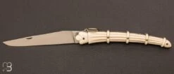 Couteau " Laguiole Epi De Maïs " Par Stéphane Rambaud Ivoire De Mammouth