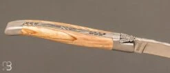 Couteau Laguiole En Aubrac " Élégant" Olivier - 12 CM -Laguiole Soldes Boutique Couteau Laguiole en Aubrac Elegant olivier 12CM 3 zoom