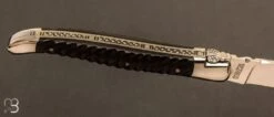 Couteau Laguiole En Aubrac 12 Cm ébène Torsadé -Laguiole Soldes Boutique Couteau Laguiole en Aubrac ebene torsade 4 zoom
