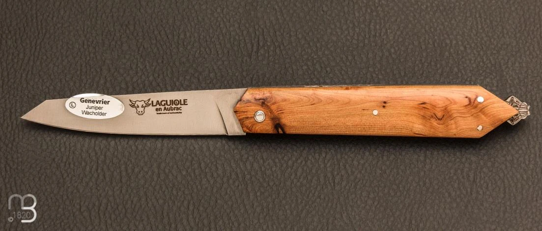 Couteau Laguiole En Aubrac Modèle "Bee Back Genévrier 1 Couteau Laguiole En Aubrac Modèle "Bee Back Genévrier