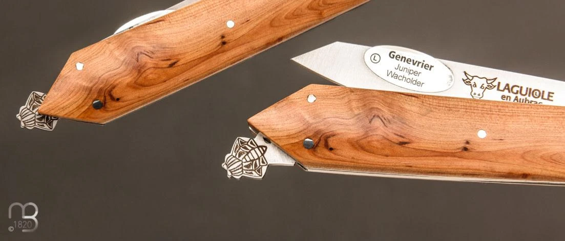 Couteau Laguiole En Aubrac Modèle "Bee Back Genévrier 3 Couteau Laguiole En Aubrac Modèle "Bee Back Genévrier – Image 3