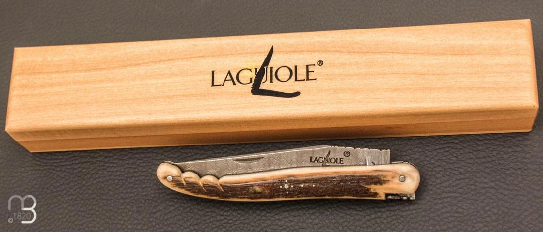 Couteau " Laguiole Pièce Unique " Par Virgilio Munoz - Mammouth Et Damas 5 Couteau " Laguiole Pièce Unique " Par Virgilio Munoz - Mammouth Et Damas – Image 5