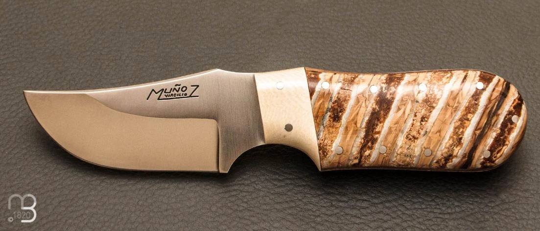 Laguiole Couteau De Collection Fixe "Dodu" Ivoire Et Molaire De Mammouth Par Virgilio Munoz 1 Laguiole Couteau De Collection Fixe "Dodu" Ivoire Et Molaire De Mammouth Par Virgilio Munoz