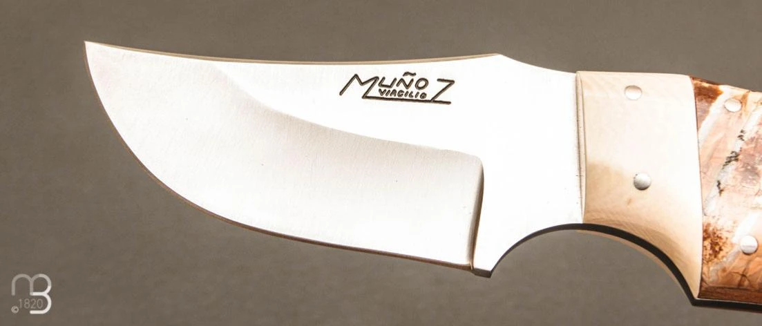 Laguiole Couteau De Collection Fixe "Dodu" Ivoire Et Molaire De Mammouth Par Virgilio Munoz 3 Laguiole Couteau De Collection Fixe "Dodu" Ivoire Et Molaire De Mammouth Par Virgilio Munoz – Image 3