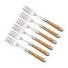 Forge De Laguiole FE62MINOL Set De 6 Fourchettes De Table, Mattes, Bois D'olivier
