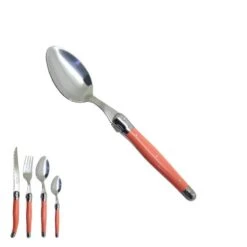 Laguiole Petite Cuillère Corail Artisanale "je Crée Ma Table", Made In France