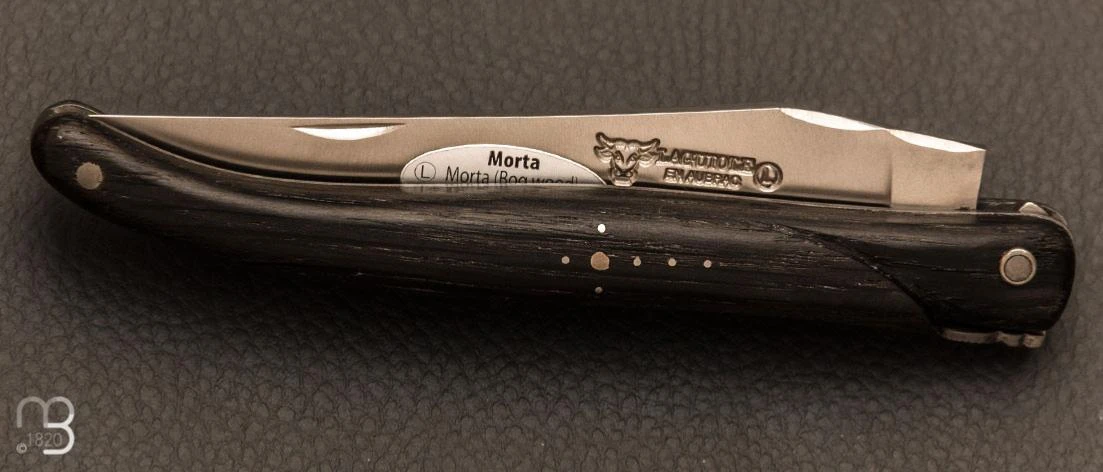 Couteau Laguiole En Aubrac 12 Cm Plein Manche En Morta 5 Couteau Laguiole En Aubrac 12 Cm Plein Manche En Morta – Image 5