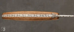 Couteau Laguiole Chêne Fossilisé Plein Manche Et Abeille Ciselée Par Forge De Laguiole -Laguiole Soldes Boutique couteau forge laguiole pm chfo 4 zx1200