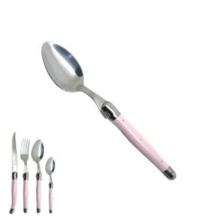 Laguiole Petite Cuillère Rose Bonbon Artisanale "je Crée Ma Table", Made In France