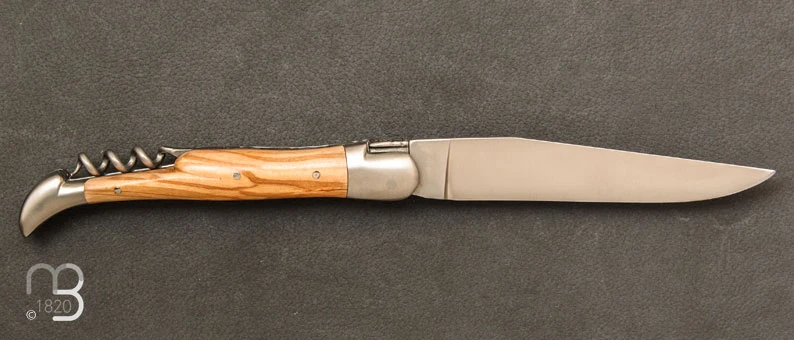 Couteau Laguiole Olivier 12 Cm Tire-Bouchon Ref 22121INOL 2 Couteau Laguiole Olivier 12 Cm Tire-Bouchon Ref 22121INOL – Image 2