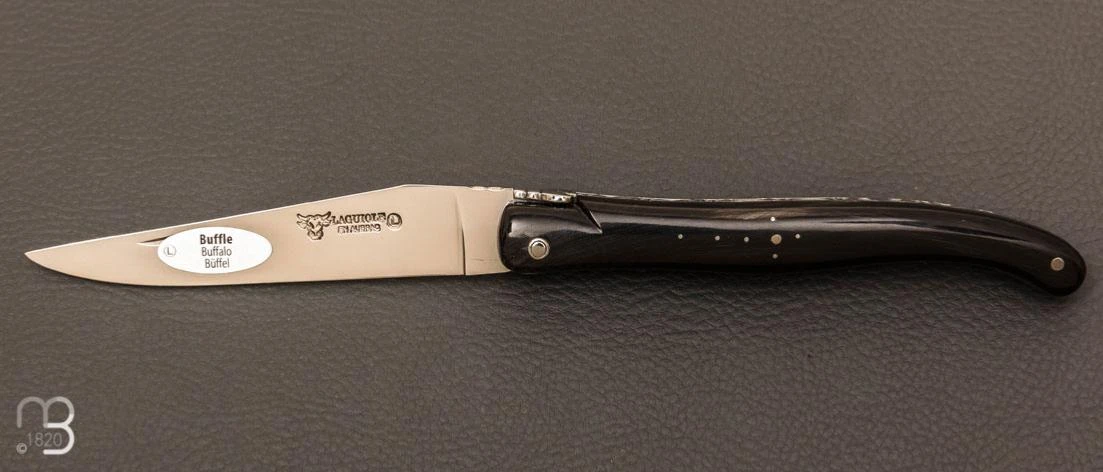 Couteau Laguiole En Aubrac 12 Cm - Corne De Buffle Plein Manche 1 Couteau Laguiole En Aubrac 12 Cm - Corne De Buffle Plein Manche