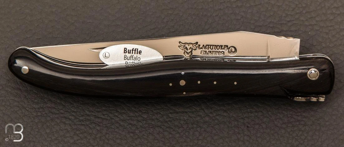 Couteau Laguiole En Aubrac 12 Cm - Corne De Buffle Plein Manche 4 Couteau Laguiole En Aubrac 12 Cm - Corne De Buffle Plein Manche – Image 4